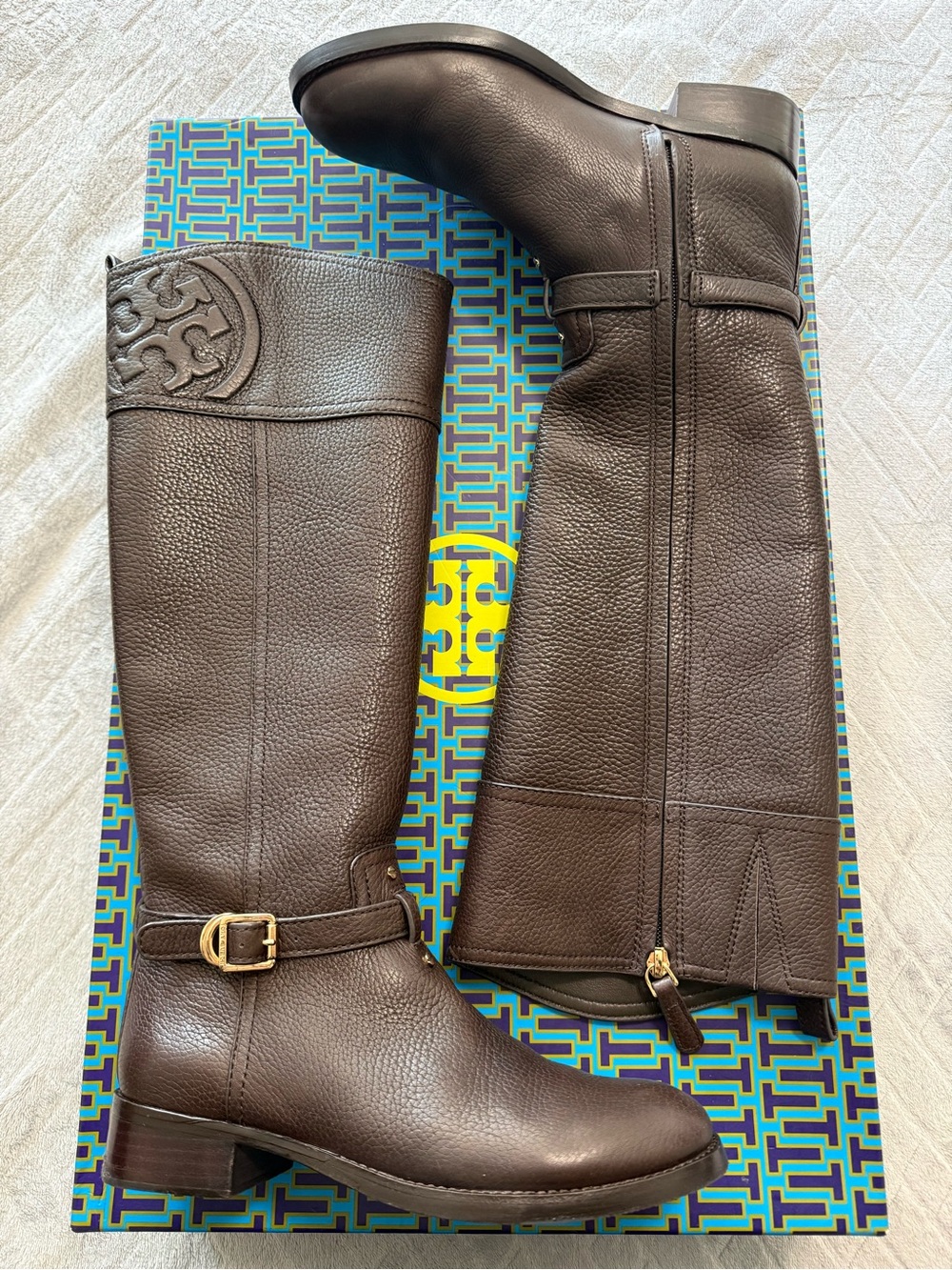Tory Burch Brown Marlene Riding boots